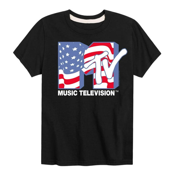 MTV - American Flag MTV - Toddler And Youth Short Sleeve Graphic T-Shirt