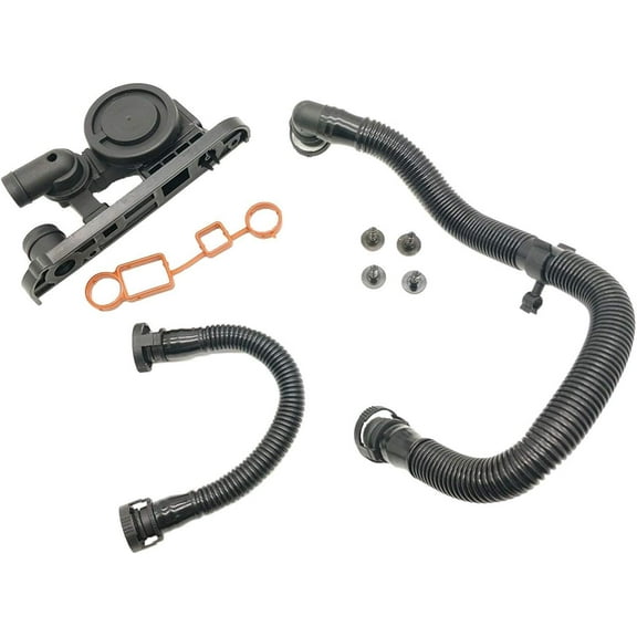 NOVAPATRS 06F129101P PCV Valve Crankcase Breather Hose w/Gaskets Kit for Audi A4 A3 TT Volkswagen VW Passat Eos Jetta GTI 2.0T