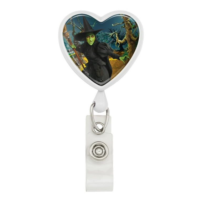 Wizard of oz Wicked Witch Character Heart Lanyard Retractable Reel Badge ID Card Holder