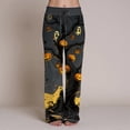 thumbnail image 2 of adviicd Cozy Halloween Pajama Pants for Women - Cute Baggy Sweatpants Lounge Outfits (Black, XXL), 2 of 6
