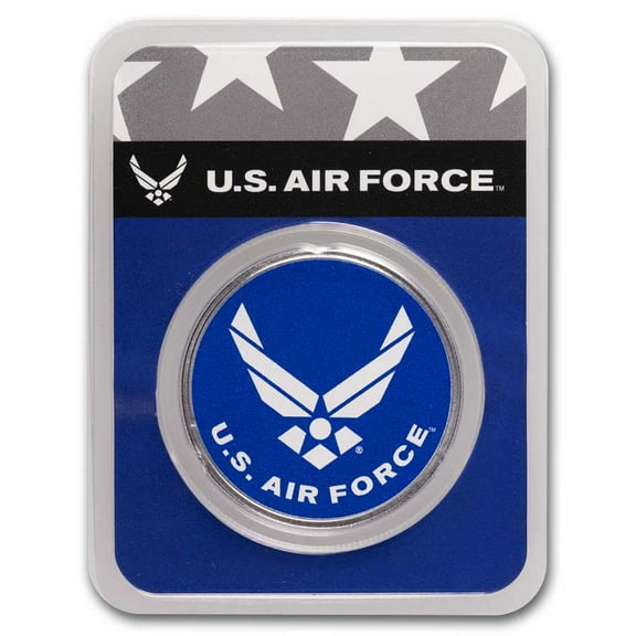 1 oz Silver Colorized Round - U.S. Air Force Wings Logo (In TEP)