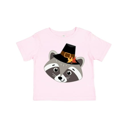

Inktastic Thanksgiving Pilgrim Woodland Raccoon Gift Toddler Boy or Toddler Girl T-Shirt