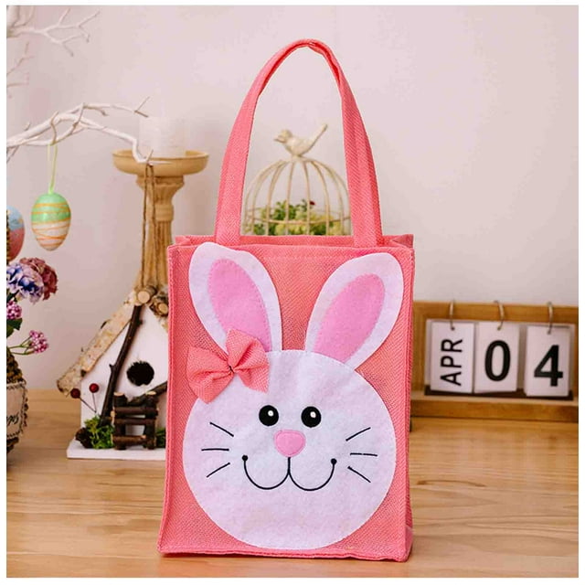 Yhmxh Easter Decorations,Easter Eggs,Easter Basket Stuffers Easter Decorations Easter Portable Bag Candy Bag Storage Bag A Reticule