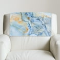 thumbnail image 5 of SCRAWLGOD Marble Print Blue Headrest Cover for Recliner Chair 2 Piece Recliner Headrest Protector Recliner Sofa Cover Couch Head Covers Sofa Head Protector 17x27 in, 5 of 7