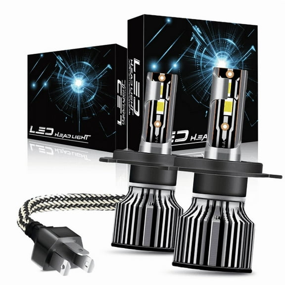 WVKVII H4 9003 HB2 LED Headlight Bulb High Low Beam,6500K Bright White,Halogen Replacement,Quick Installation