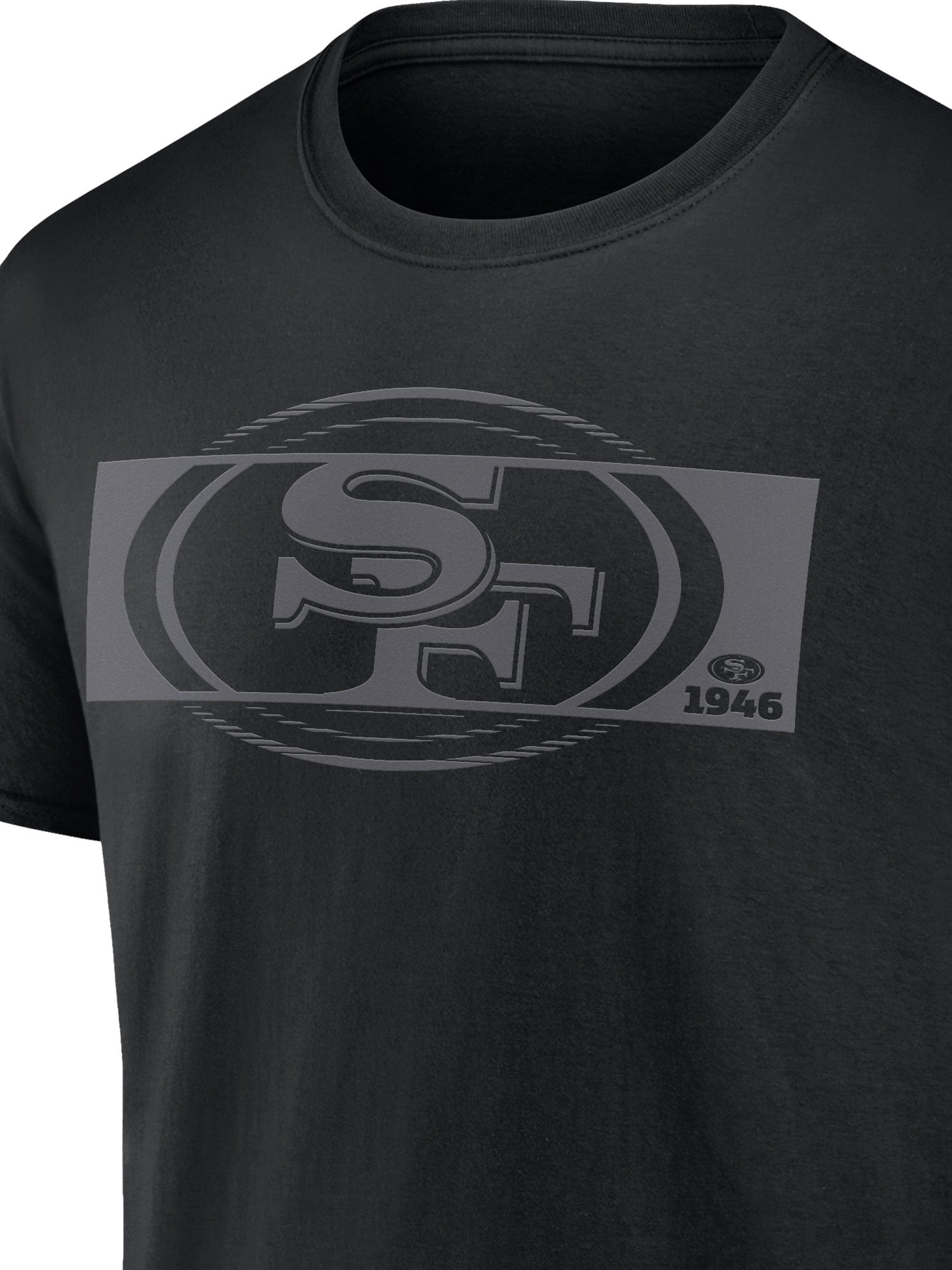 NFL San Francisco 49Ers Men's Cotton Black Short Sleeve T-Shirt