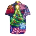 thumbnail image 4 of Elvqul Mens Shirts Funny Button up Christmas Trendy Short Sleeve Shirts for Men, 4 of 5
