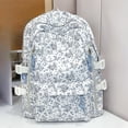 thumbnail image 4 of Yucurem Aesthetic Floral Backpack for Women, Large Capacity Nylon Kawaii Backpack, Multiple Pockets Laptop Backpacks for Shopping Travel Work, 12.6x7.09x16.54inch, 4 of 7