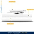 thumbnail image 2 of 600 TC Egyptian Cotton RV King Bed Sheet Set Include's - 21" inch Deep Fitted Sheet | 1 Flat Sheet | 2 Pillowcases | White Solid, 2 of 7