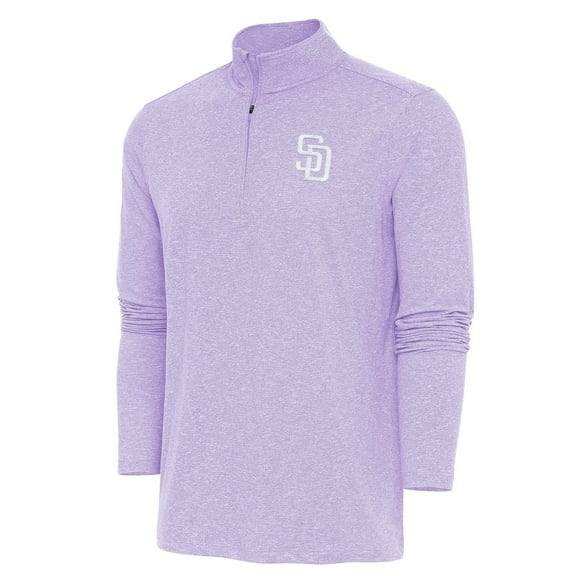 Men's Antigua  Lavender San Diego Padres Hunk Quarter-Zip Top