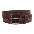 thumbnail image 2 of Snap On Floral Embossed Cowhide Full Grain Leather Casual Belt, 2 of 2