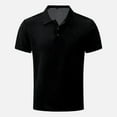 thumbnail image 2 of Sopiago Men's Polo Shirts Vintage Striped Button Down Knitted Golf Shirts Black,S, 2 of 5
