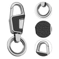 thumbnail image 3 of Business Men's High Grade Waist Hanging Creative Leather Keychain-Bright chrome, 3 of 5