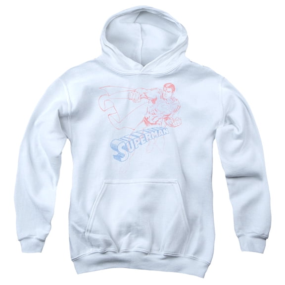 Superman - Sketch - Youth Hooded Sweatshirt - Small