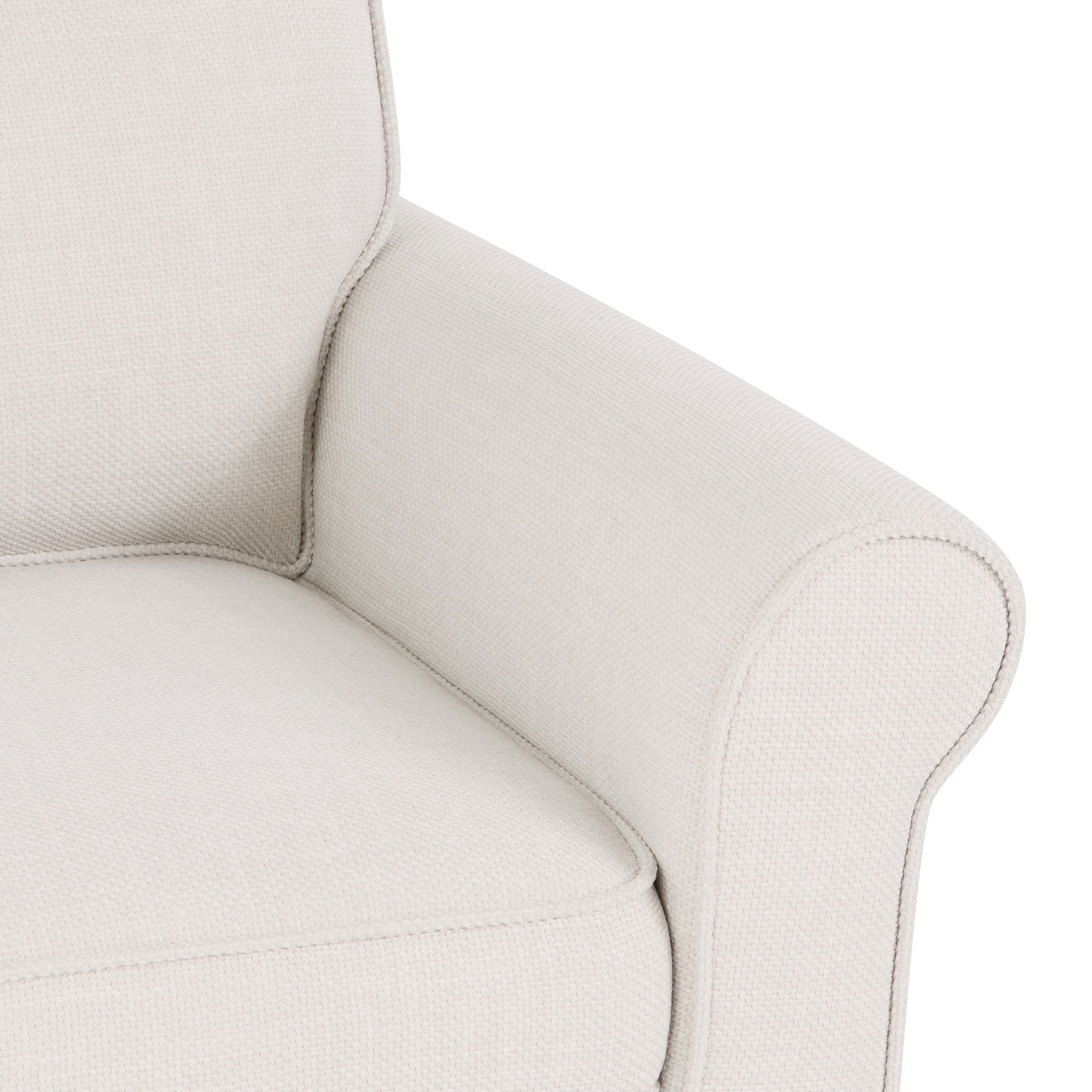 Mainstays Swivel Accent Chair with Rolled Arms, Cream Fabric Upholstery