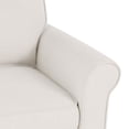 thumbnail image 5 of Mainstays Swivel Accent Chair with Rolled Arms, Cream Fabric Upholstery, 5 of 9