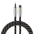 thumbnail image 4 of Toslink a Mini Plug Cable de audio digital de fibra óptica de 3.5 mm SPDIF Conector chapado en oro Transmisión de 250M bit/s(2m) Unbranded XD03102-03, 4 of 7