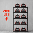 thumbnail image 4 of WORKPRO 2180LBS 5-Tier Storage Shelf, 36"W x 16"D x 72"H, Heavy Duty Adjustable Garage Shelving Unit for Garage, Home, Pantry, Black, 4 of 9