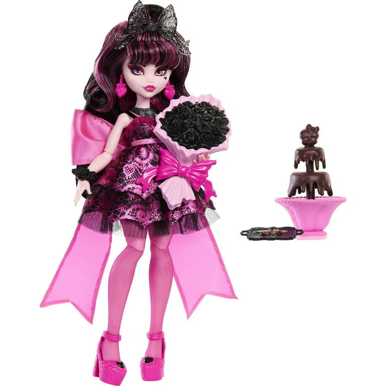 Monster High Draculaura Fashion Doll in Monster Ball Party Dress with  Accessories