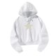 thumbnail image 5 of Sudadera con capucha para mujer, sudadera con capucha de gran tamaño para mujer, estrella de cinco puntas, sudadera blanca de manga larga de moda, L, 5 of 8