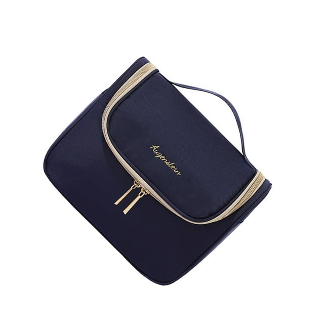ZheElen Polyester Travel Storage Bag Dustproof And Waterproof Large Capacity Cosmetic Bag Portable Navy 1Set