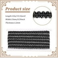 thumbnail image 2 of 13.1 Yards Black Gimp Braid Trim 5/8 inch Wide Polyester Metallic Braid Edge Woven Braid Fabric Trim Woven S Wave Lace Ribbon for Sewing Hand DIY Crafts Costume Home Decorative, 2 of 9