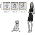 thumbnail image 6 of Leaves Wooden Wall Art Plant: Natural Botanical Print on Rustic Wood Artworks Painting Framed for Dinging Room (16"x16"x3 panels), 6 of 6