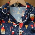 thumbnail image 5 of CAUYDY Toddler Girl Boy Christmas Pajamas Santa Claus Button Down 2 Piece Pajama Set Little Kids Christmas Pjs Nightgown(Blue,5-6 Y), 5 of 6