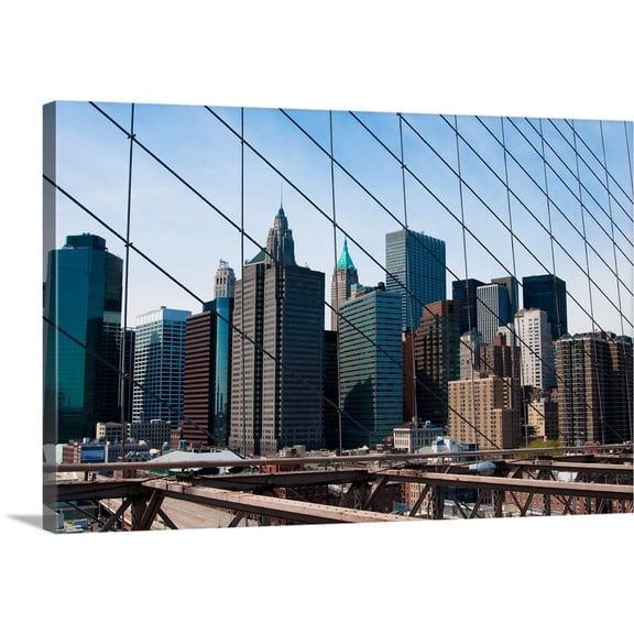 Great BIG Canvas | "Brooklyn Bridge III" Canvas Wall Art - 48x32
