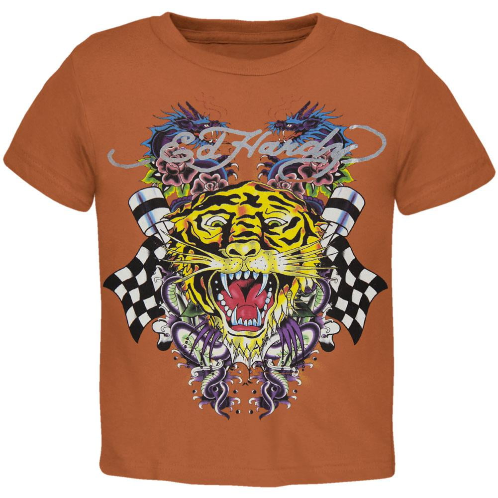 Kleidung & Accessoires Designer T-Shirt Ed Hardy Tiger Strass ...