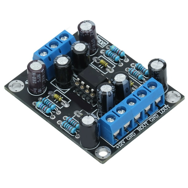 Placa de preamplificación, preamplificador de audio de 2 canales, preamplificador de altavoz de potencia única, placa de preamplificador de altavoz de automóvil, salida de alta intensidad