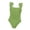 01a Green, variant on Girls Swimsuits Size 10-12 One Piece Girls Swimsuit Ruffle Adjustable Straps One Piece Bathing Suit Solid Color Ruched Girls' Swimwear 9-16Y
