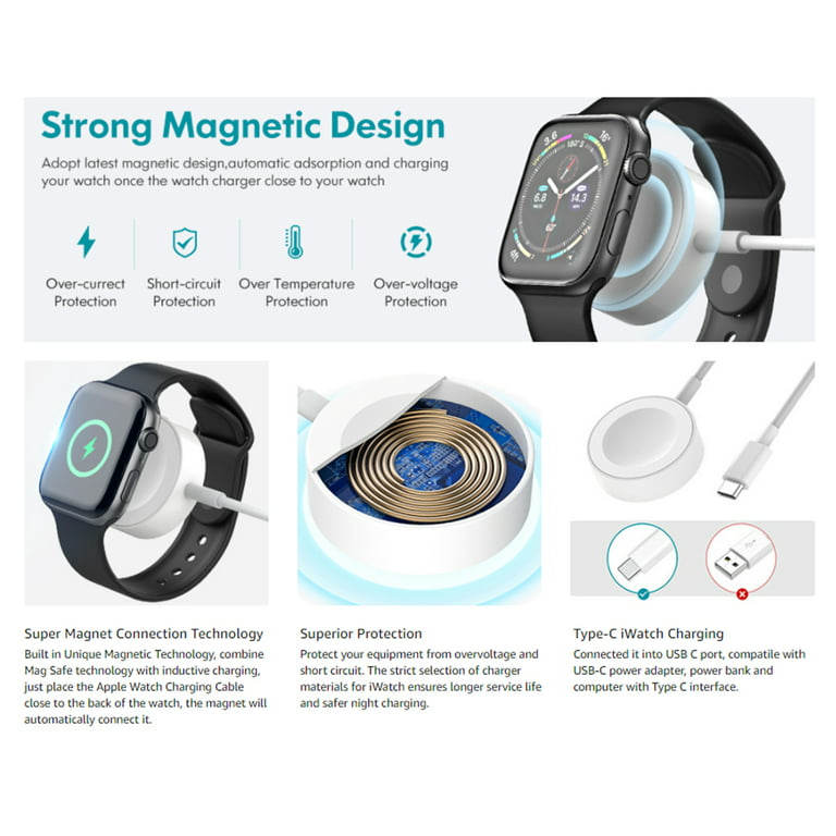Link Magnetic Charger 2 In 1 Usb Cable For Apple Watch Iwatch