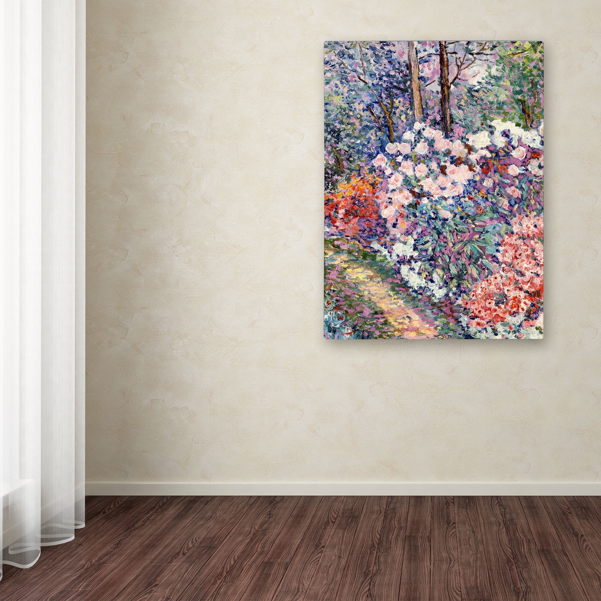 Trademark Fine Art "Flowers In the Forest" Canvas Art by Manor Shadian