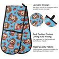 thumbnail image 4 of Dailycode Double Sided Oven Mitt with Loop Heat Resistant Kitchen Long Potholders 7" x 35" Cute Monkey on Cake, 4 of 6
