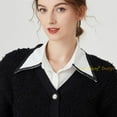 thumbnail image 4 of LoudSung False Collar Detachable Half Shirt Blouse Fake Collar Lacing Denim Dickey Collar Elegant Design for Women Girls, 4 of 7