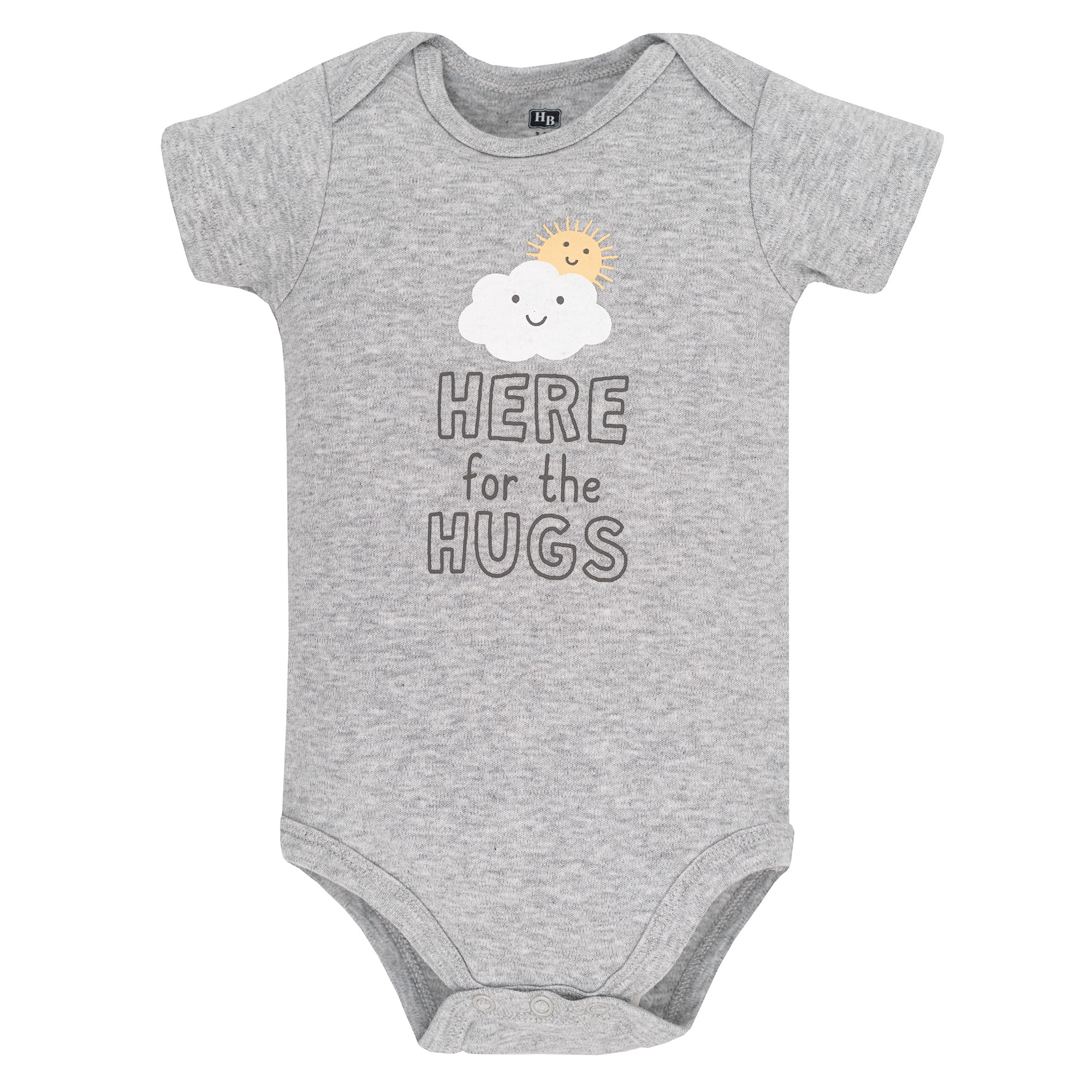 Hudson Baby Infant Cotton Bodysuits 5-Pack, Sunshine And Clouds, 18-24 Months