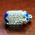 thumbnail image 3 of pitrice Hollow Out Enamel Locket Perfume Oil Diffuser Pendant for Necklace Keyring 7, 3 of 9
