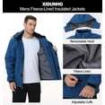 thumbnail image 5 of Xidunhg Men's Winter Skiing Jackets Water Resistant Warm Fleece Coats Parka Raincoats Snowboard Jacket with Hood Multi-Pocket Blue XL, 5 of 14