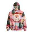 thumbnail image 4 of Pet Pouch Hoodie for Women, Santa Claus Christmas Tree Pullover Sweatshirt with Cuddle Pouch Dog Carrier Pocket, 4 of 5