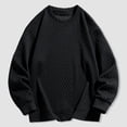 thumbnail image 2 of Namayuj Men's Sweatshirts Fall Solid Color Crewneck Sweatshirt Retro Lightweight Pullover Tops Comfort Long Sleeve Shirts, 2 of 7