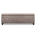 thumbnail image 3 of Simpli Home Avalon Faux Leather Storage Ottoman Bench in Distressed Gray Taupe, 3 of 13