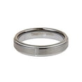 thumbnail image 2 of Metals Jewelry Unisex Brushed Center Tungsten Carbide 5mm Wedding Band Recessed Edge Ring Size 8, 2 of 5