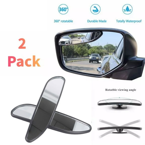sailesiti 2X Blind Spot Mirror Auto 360° Wide Angle Convex Rear Side View Car Truck SUV
