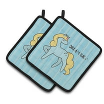 Caroline's Treasures Nursery Dream Big Unicorn Pair of Pot Holders