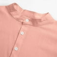 thumbnail image 7 of COSFO Short Sleeve Men's Shirts Cotton Linen Pink V Neck Basic Tops Button Classic Fit with Pockets Pullover Mens Classic T-Shirt, 7 of 7