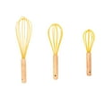 thumbnail image 1 of 3pcs Practical Egg Beater Hand Whisk Milk Frother Blender Kitchen Gadget Baking Tool for Home Restaurant (8 Inches + 10 Inches + 12 Inches), 1 of 4