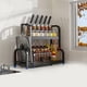 thumbnail image 4 of Estante para especias y condimentos, estante para cuchillos, encimera de 2 niveles, soporte para aceite y vinagre, diseño moderno para cocina, ideal para cocinar en casa, solución de almacenamiento c, 4 of 9