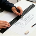 thumbnail image 5 of Hearth & Gear Triangular Scale Ruler For Architectural And Engineering Drawings Precision Measuring With Three Design And Multiple Metric Scales Diameter Tape Measure Metal Straight Edge 24 Measuring, 5 of 5