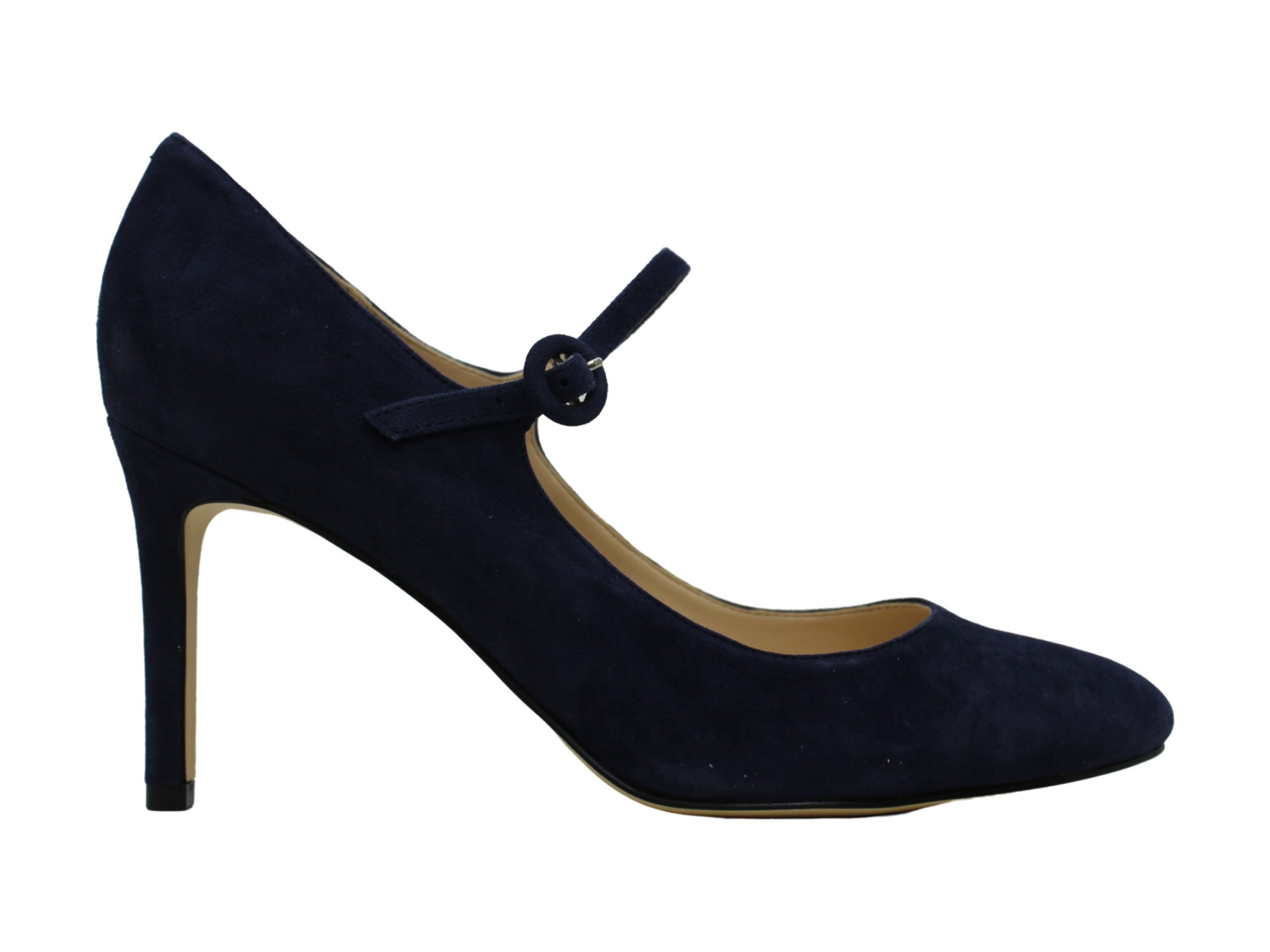 round toe ankle strap heels
